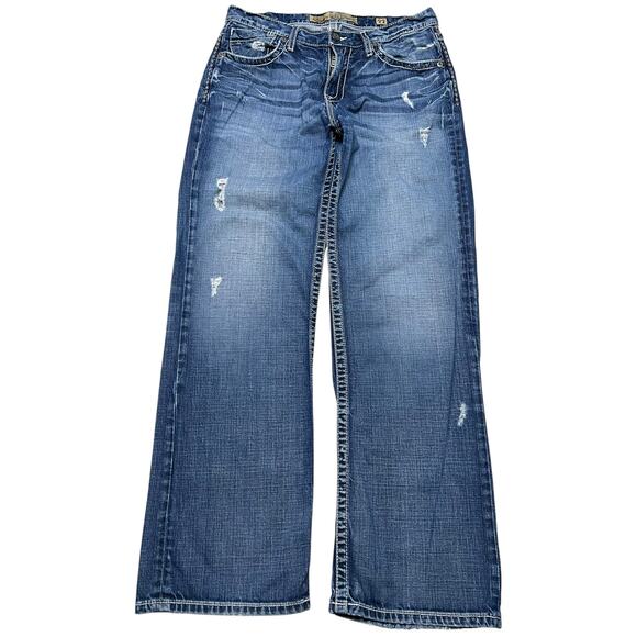 BKE Denim Men’s Tyler Straight Medium Wash Denim Jeans - KBK2303R - size 33 - Picture 2 of 11